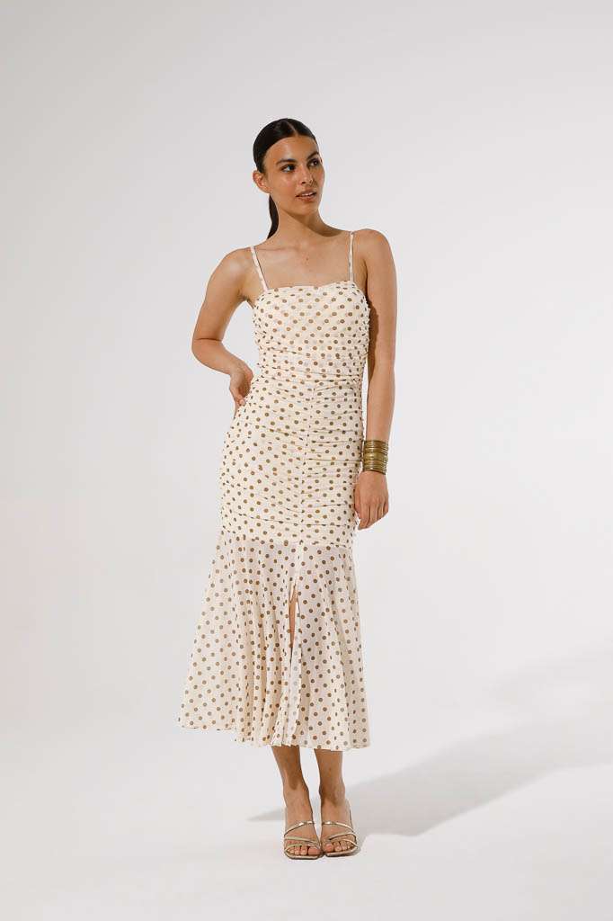 VESTIDO MIDI DE TUL ELÁSTICO