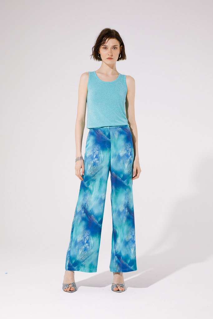 PANTALONE IN VISCOSA STAMPATA