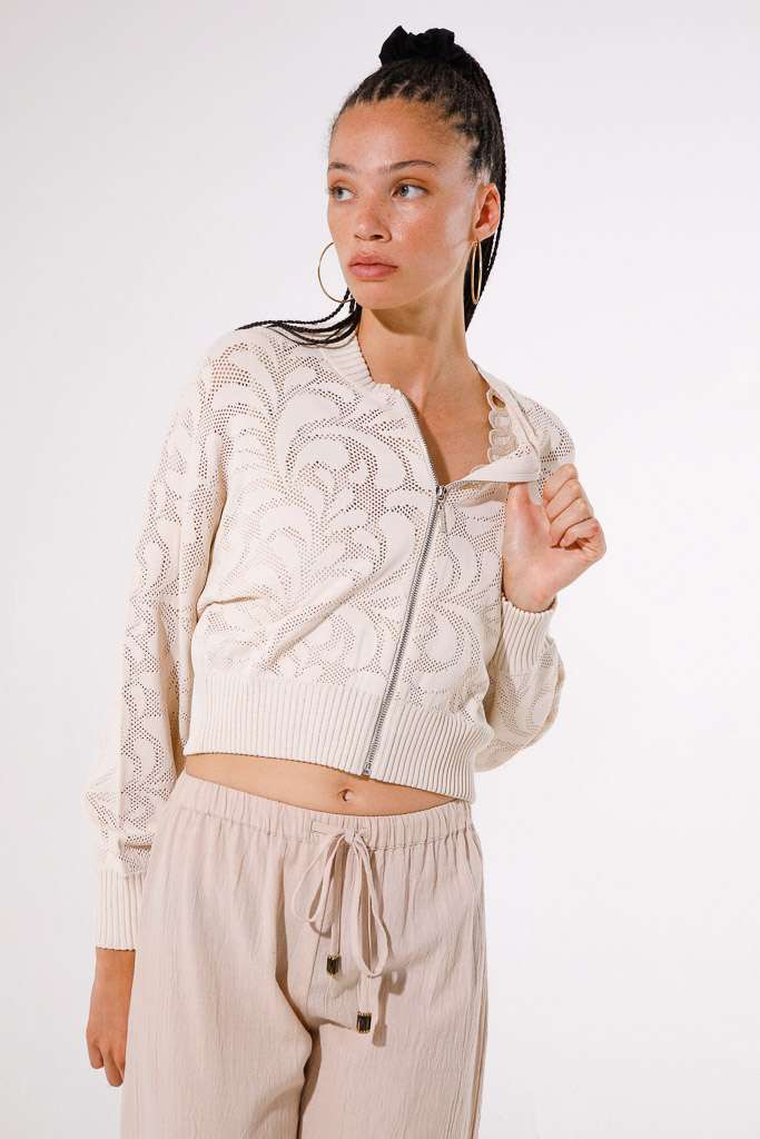 CARDIGAN IN MAGLIA PUNTO PIZZO