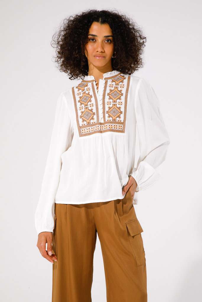 BLUSA CON RICAMO ETNICO