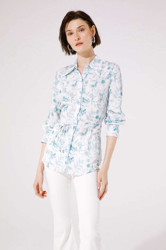 CAMICIA IN TENCEL STAMPA FLOREALE