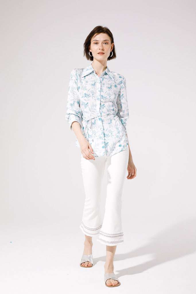 FLORAL PRINT TENCEL SHIRT
