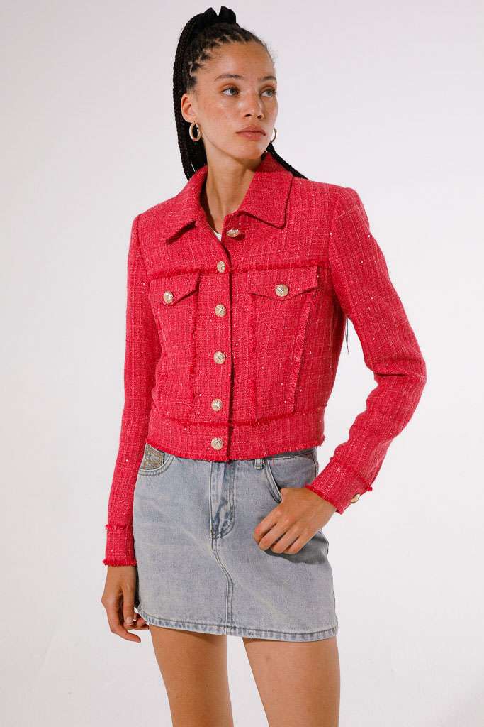 GIACCA IN TESSUTO CHANEL CON MICROPAILLETTES