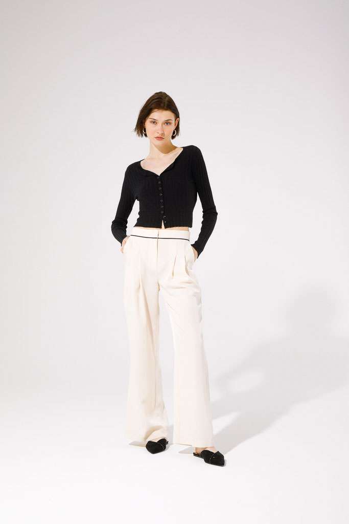 RIBBED CARDIGAN