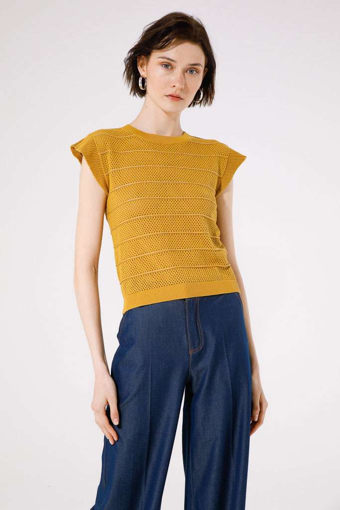 TOP TRAFORATO IN MAGLIA