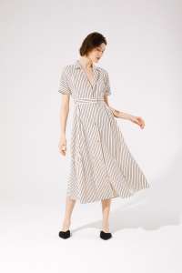 VESTITO A RIGHE IN COTONE<br>