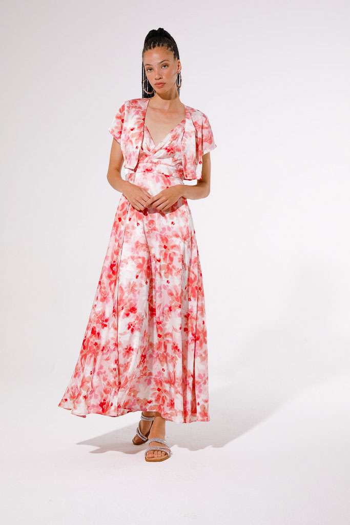 PRINTED SATIN BOLERO