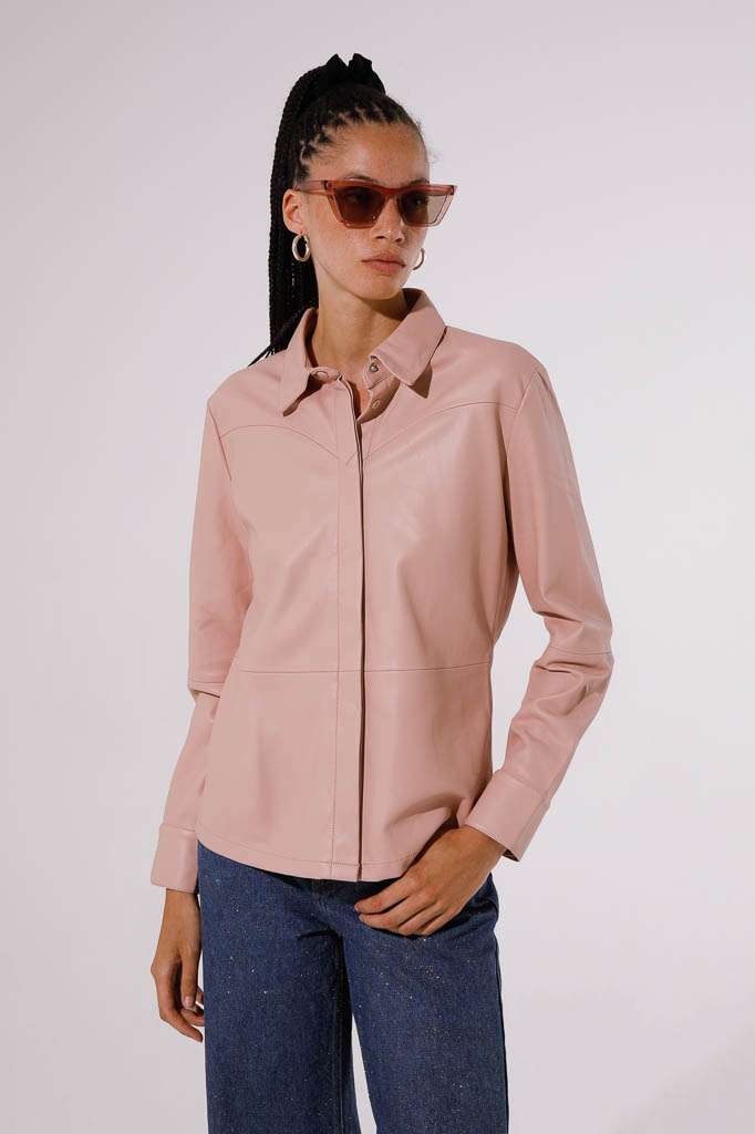 GIACCA KIMONO IN PELLE ECOLOGICA