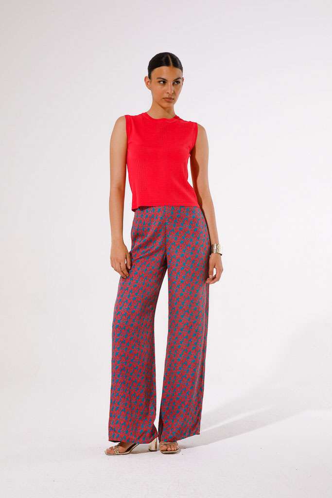 PANTALONE STAMPATO VISCOSA MODAL