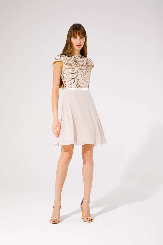 VESTITO ELEGANTE CON RICAMO
