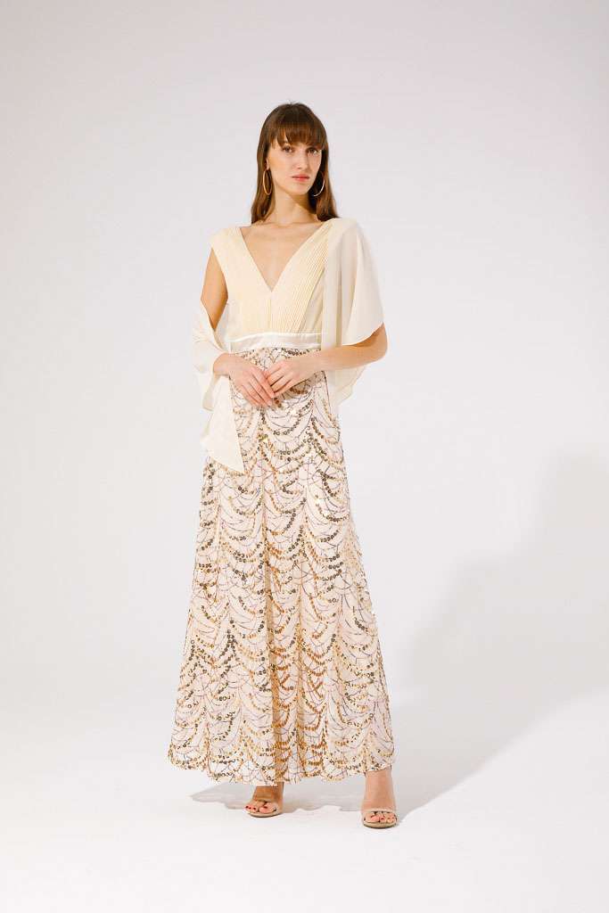 VESTITO ELEGANTE GONNA PAILLETTES