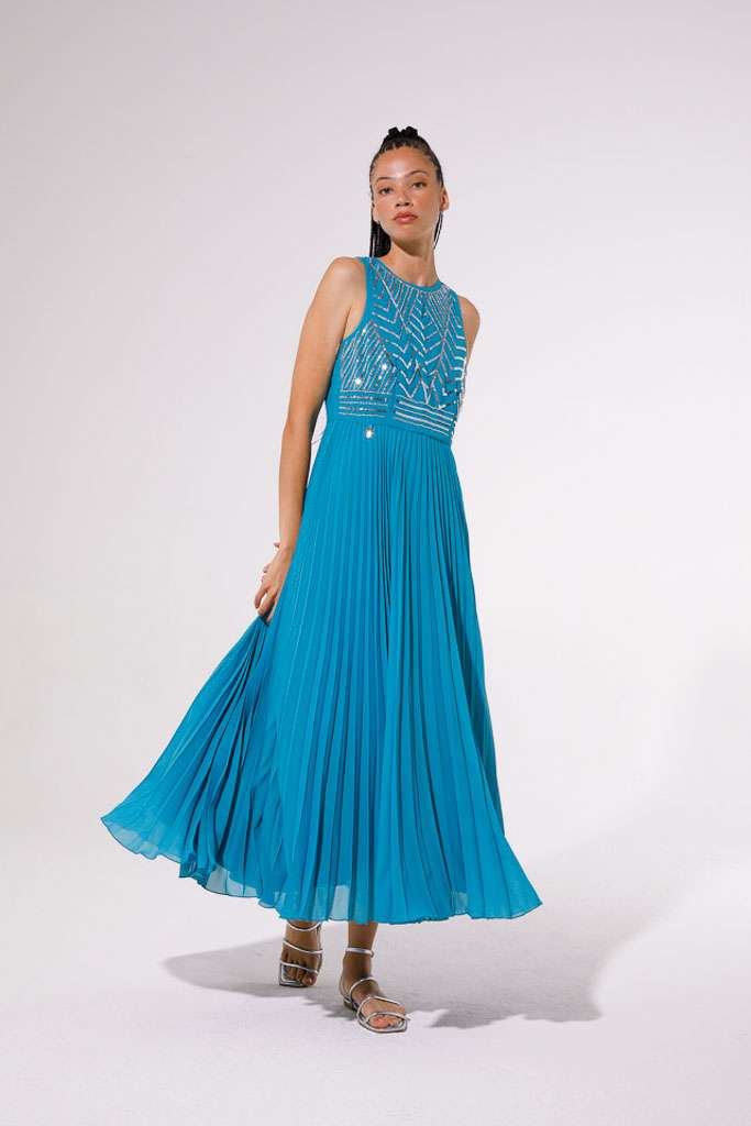 VESTIDO PLISADO ELEGANTE