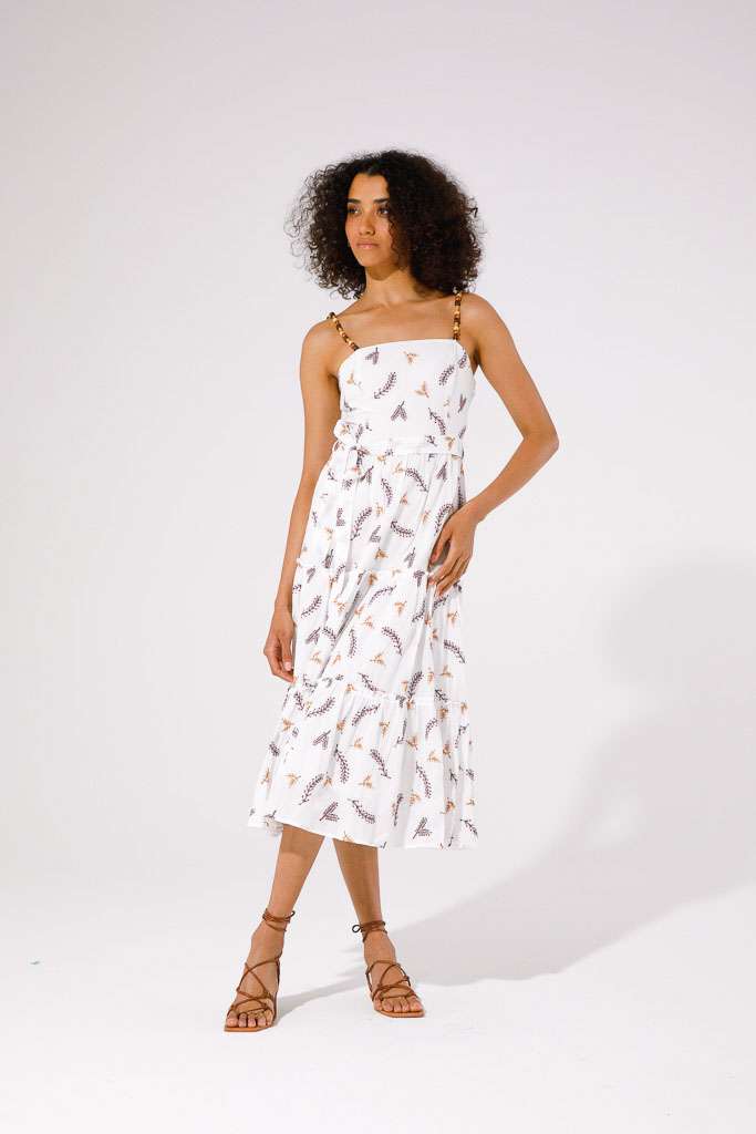 COTTON DRESS WITH ALL OVER EMBROIDERY