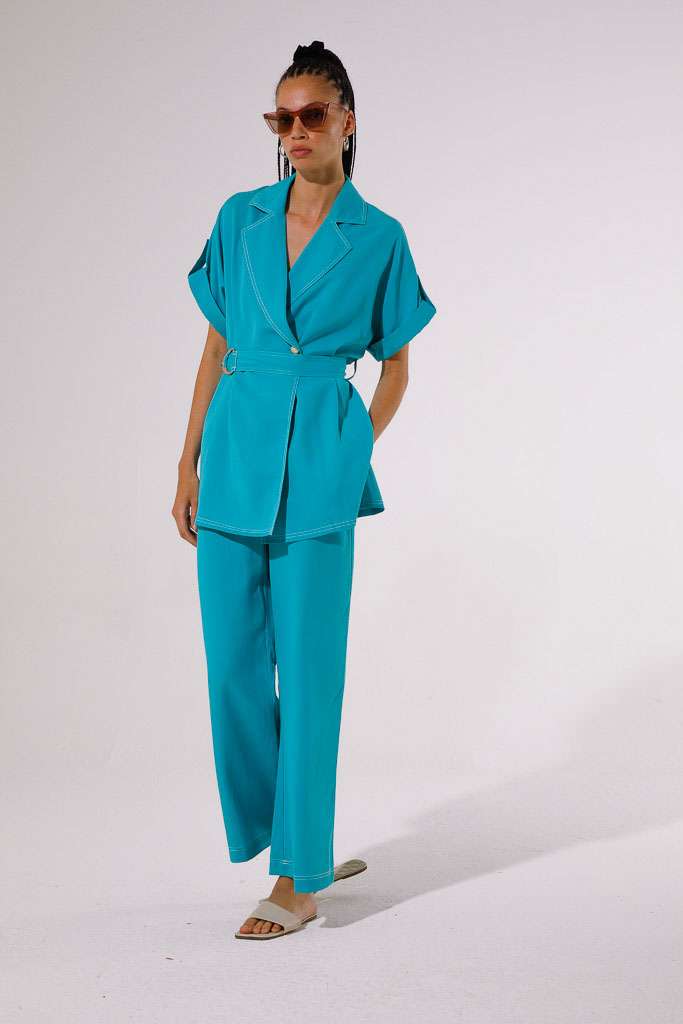 KIMONO MANICHE CORTE IN TENCEL