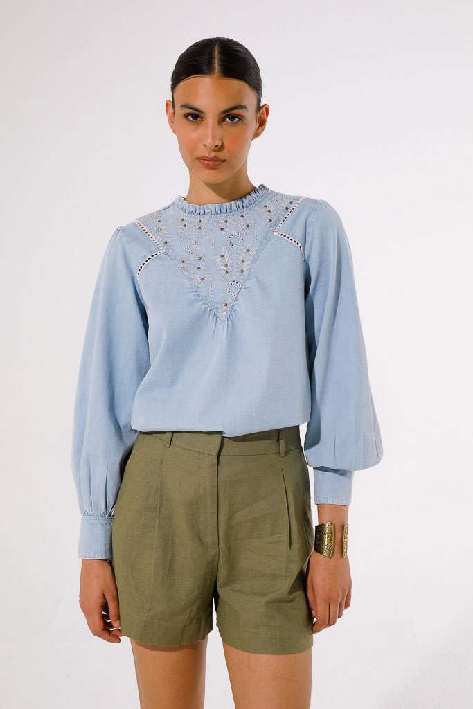 LONG SLEEVE DENIM SHIRT