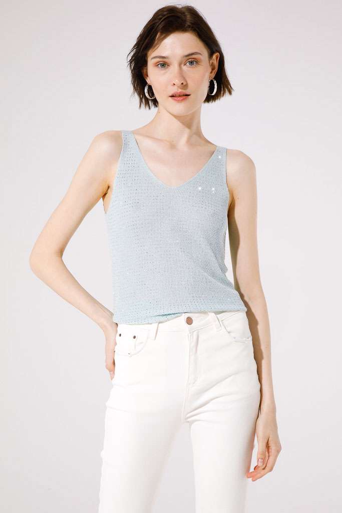 TOP DE PUNTO CON LUREX ESCOTE V