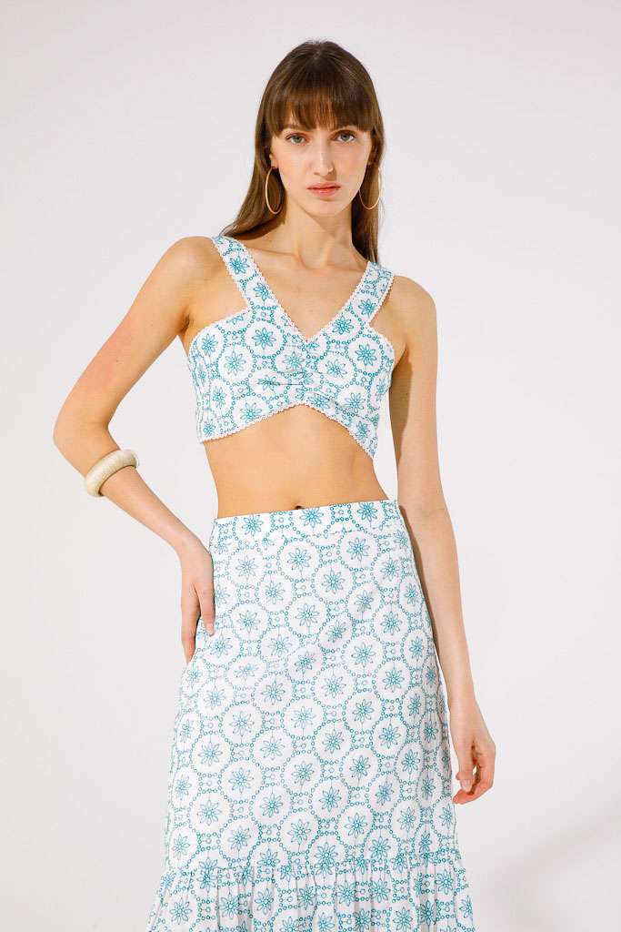 BRALETTE TOP IN COTONE