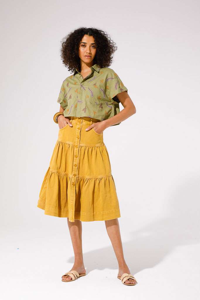 CAMICIA CON RICAMO ALL OVER