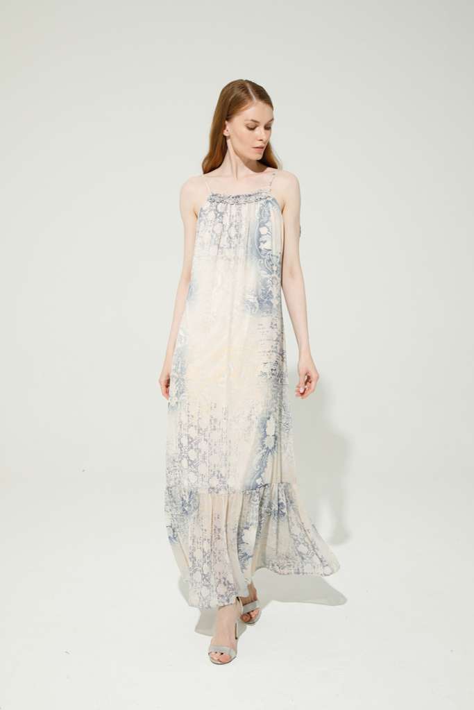 VESTITO LUNGO IN CHIFFON - REF: BALI