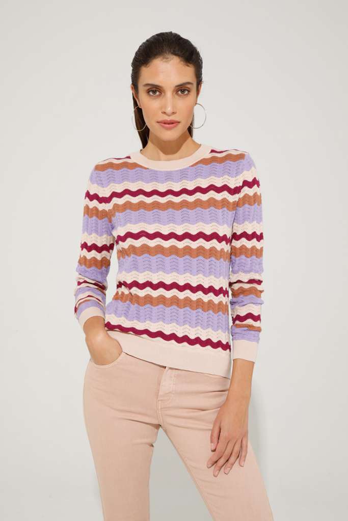 STRIPED COTTON SWEATER - REF: LUCERNE