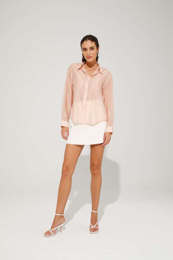 CAMICIA IN TENCEL MANICHE LUNGHE - REF: KINZA