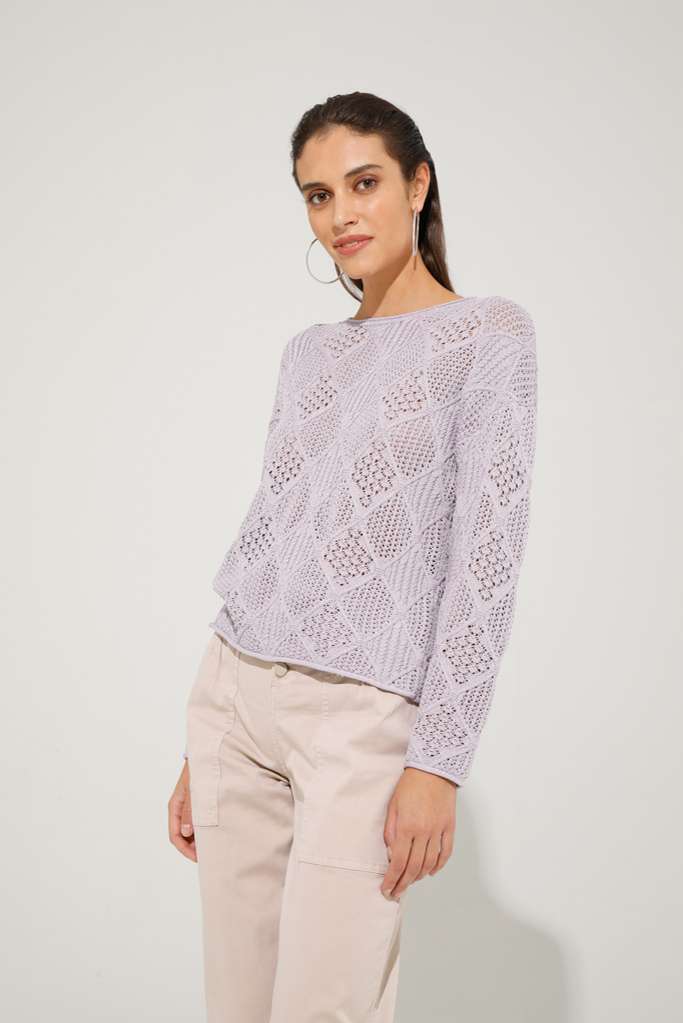 MAGLIONE LUREX CON PATTERN GEOMETRICO - REF: CASABLANCA