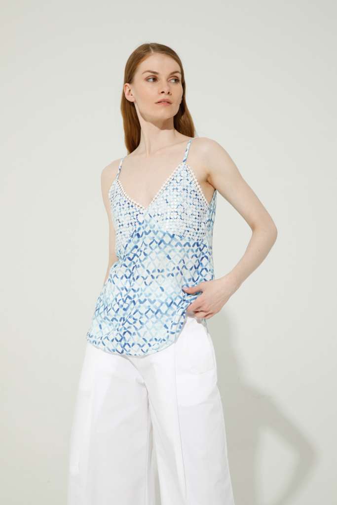 TOP IN VISCOSA E PAILLETTES - REF: TANNY
