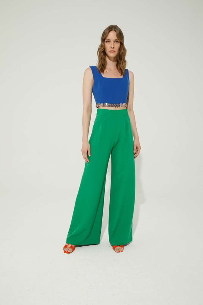 SOLID COLOR PALAZZO PANTS_ Ref: Cannes