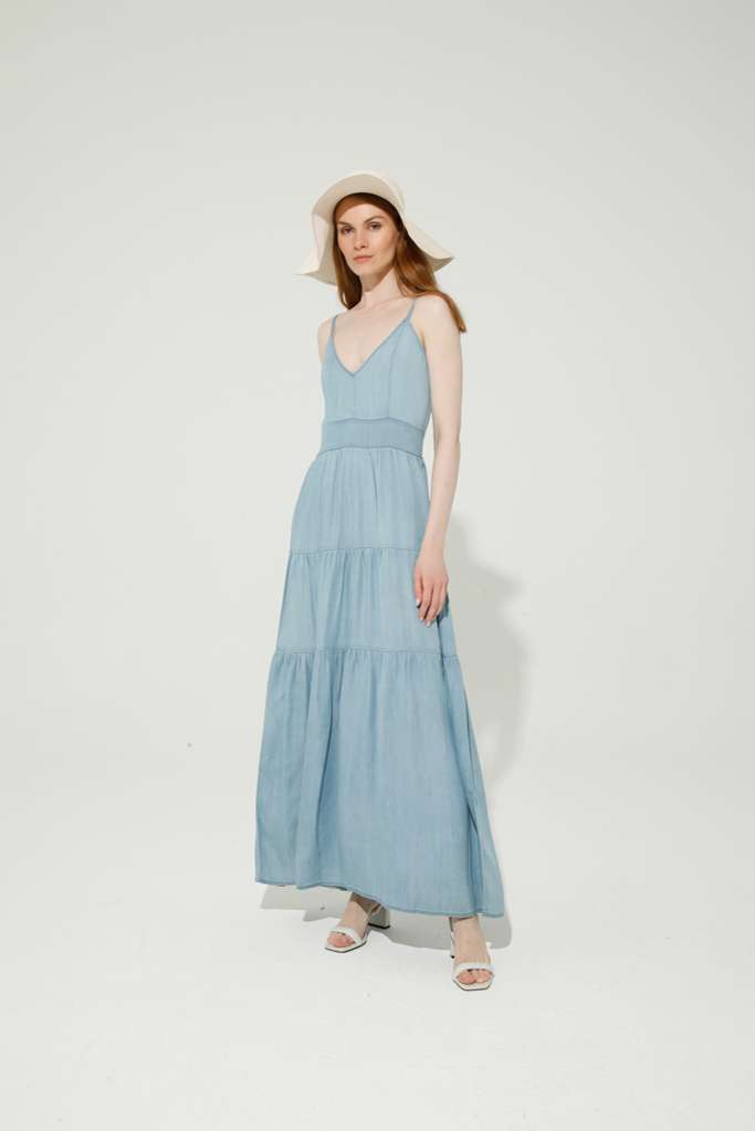 VESTITO LUNGO IN TENCEL - REF: MARGERY