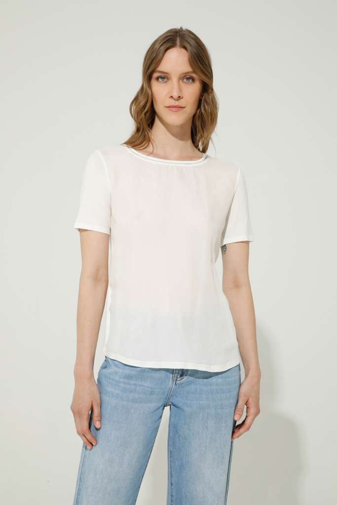 VISCOSE SATIN T-SHIRT - Ref: Lysa